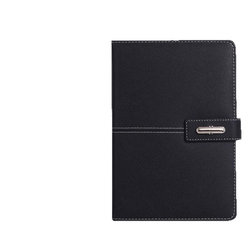 Exquisite Leather-Covered Notebook Set with Buckle - Customizable Student Diary