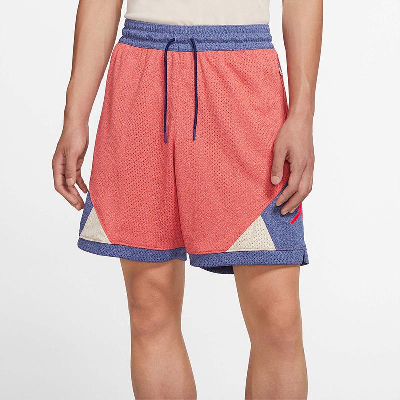 Jordan Jumpman Diamond Mid-Rise Mesh Basketball Shorts Men Bottoms Multicolor Gym-Red CU2350-631