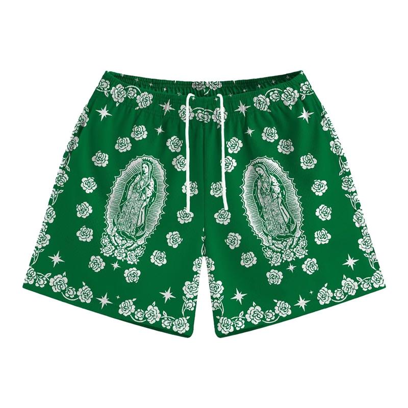 Trend Paisley Graphic Beach Shorts For Men Fashion Summer Streetwear Printed Short Pants Casual Hip HopTrunks