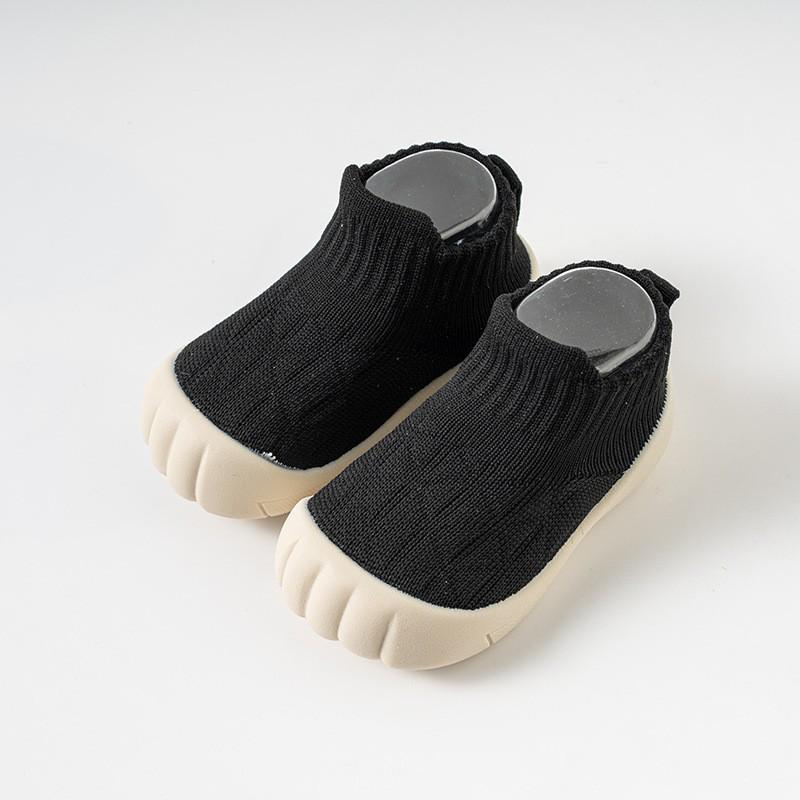 Soft Sole Non-slip Baby Walker Shoes - Solid Color Floor Socks for Boys & Girls, Ideal for Spring & Autumn Pre-walking.