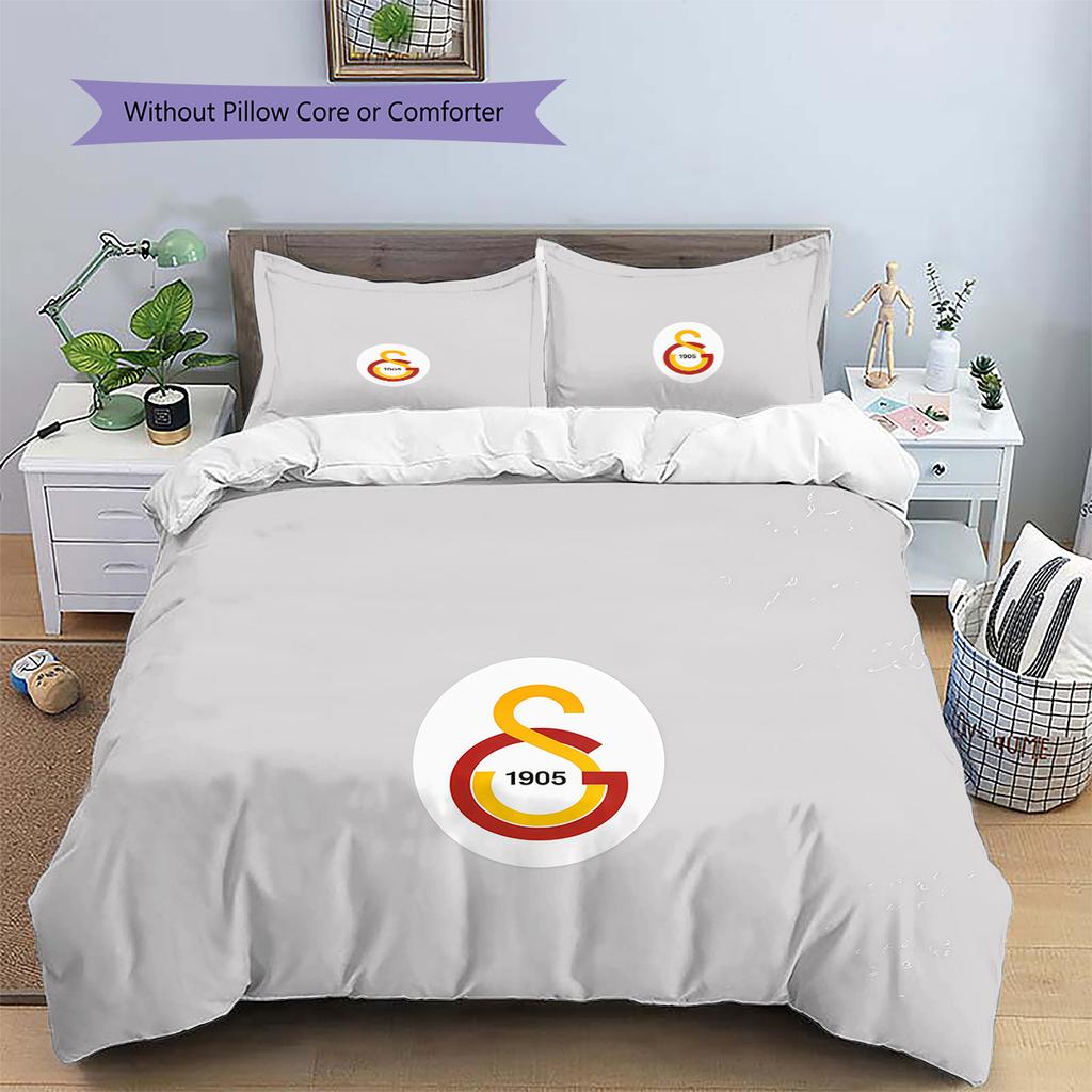 Galatasaray S.K Pattern Bedding Quilt Set Home Decoration Gift (1 * duvet cover + 2 * pillowcase without core)