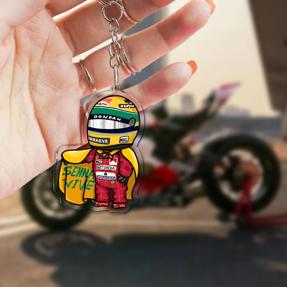 Fast Furious Rennmotorrad Schlüsselanhänger für Zubehör Tasche Fahrradhelm Fahrer Anhänger Schlüsselkette Schlüsselring Schmuck Fans Geschenk