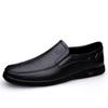 Handmade Men's Shoes Business Leather Shoes Rubber Sole Loafers Slip on Male Casual Shoes Work Office Shoe Black Flat Dress Shoe