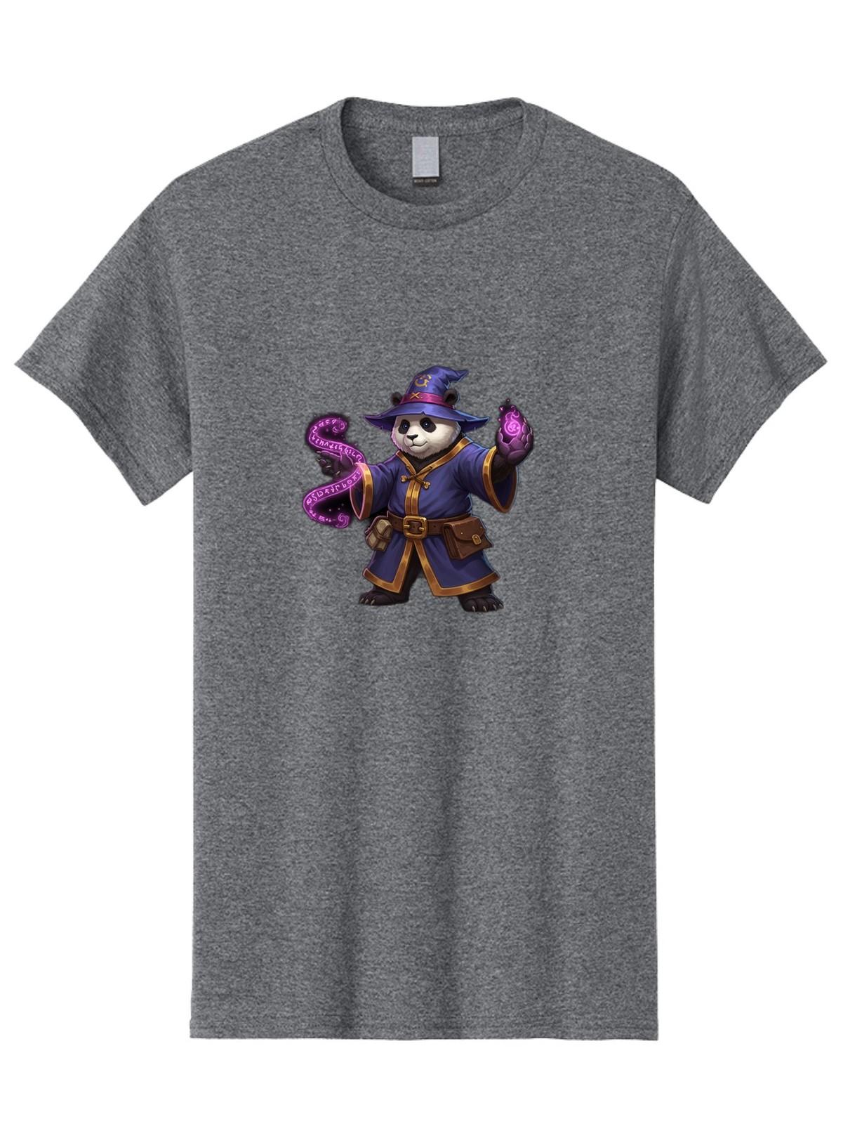 Panda-Wizard Mens Graphic Tee, 100% Cotton, Casual Summer Wear S разноцветный