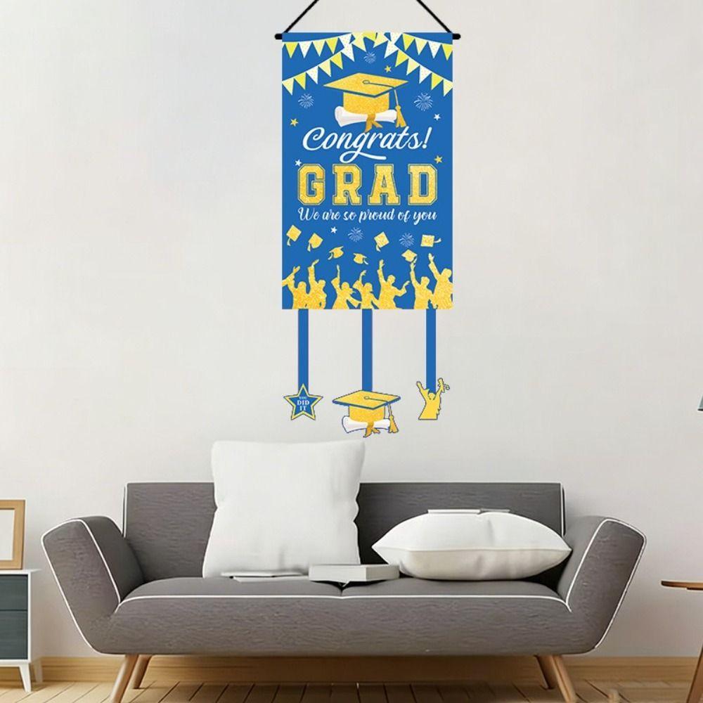 Photography Backdrop Graduation Door Flag Bachelor's Cap Graduation Decoration  Graduation Season