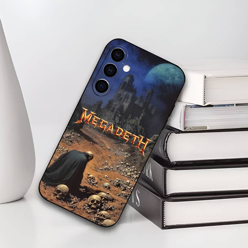 M-Megadeth Band Phone Case For Samsung Galaxy A73,A72,A71,A70,A53,A52,A51,Soft Silicone Black Cover
