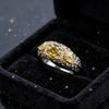 Bee & Citrine Ring, November Birthstone Yellow Citrine Animal Ring with Zirconia,  CopperSymbolic Jewelry for Couples