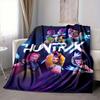 1pc Huntrix Soft Comfortable Blanket Digital Print, All Season Multipurpose Knit Fabric Bedding, Office, Sofa Home Decor Blanket
