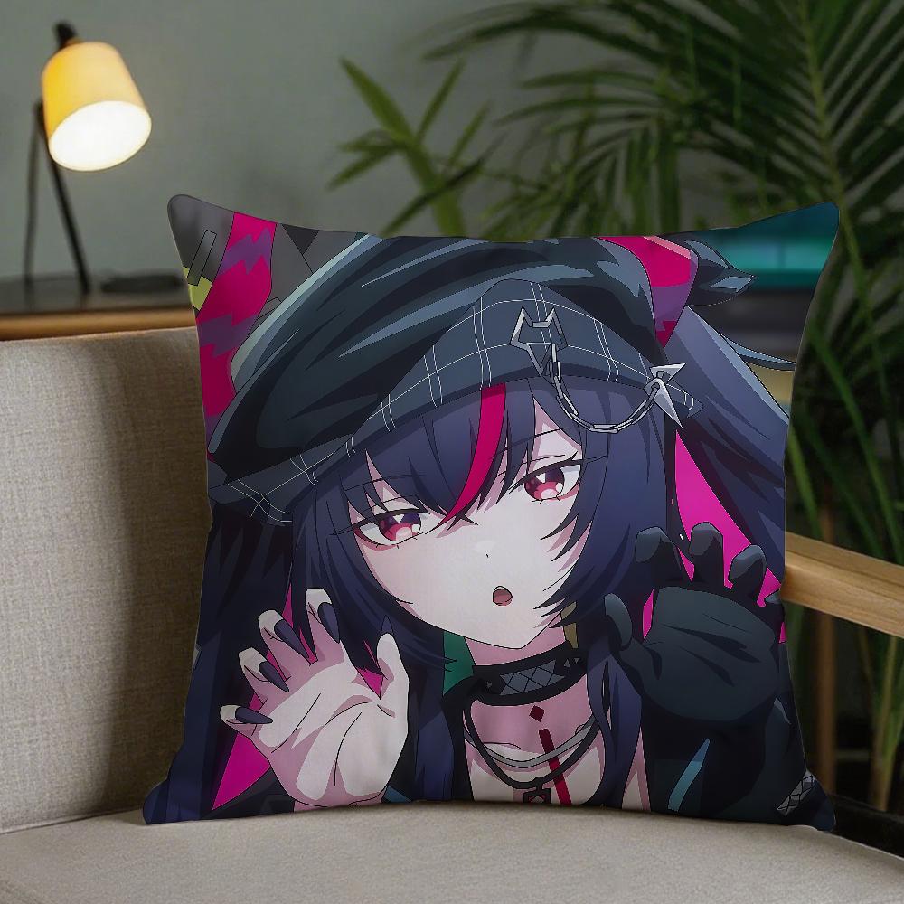 NTE Game SShinku Neverness To Everness Pillow Case Square DoubleSided Printing Sofa Cushion Cover Pillowcase Bedroom Bedside