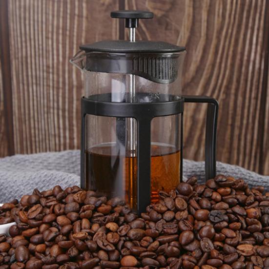 French Press Coffee Maker Heat-Resistant Glass Tea Brewer with 80-Mesh Filter Coffee Press for Tea Brewing