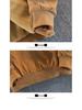 Men's Thick Corduroy Jacket with Fleece Lining - Long Sleeve Warm Cotton Outerwear
