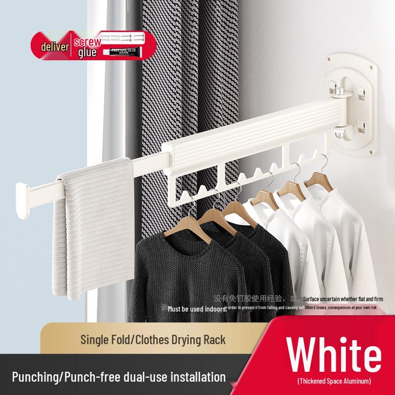 Retractable Wall-Mounted Multi-Functional Indoor Drying Rack