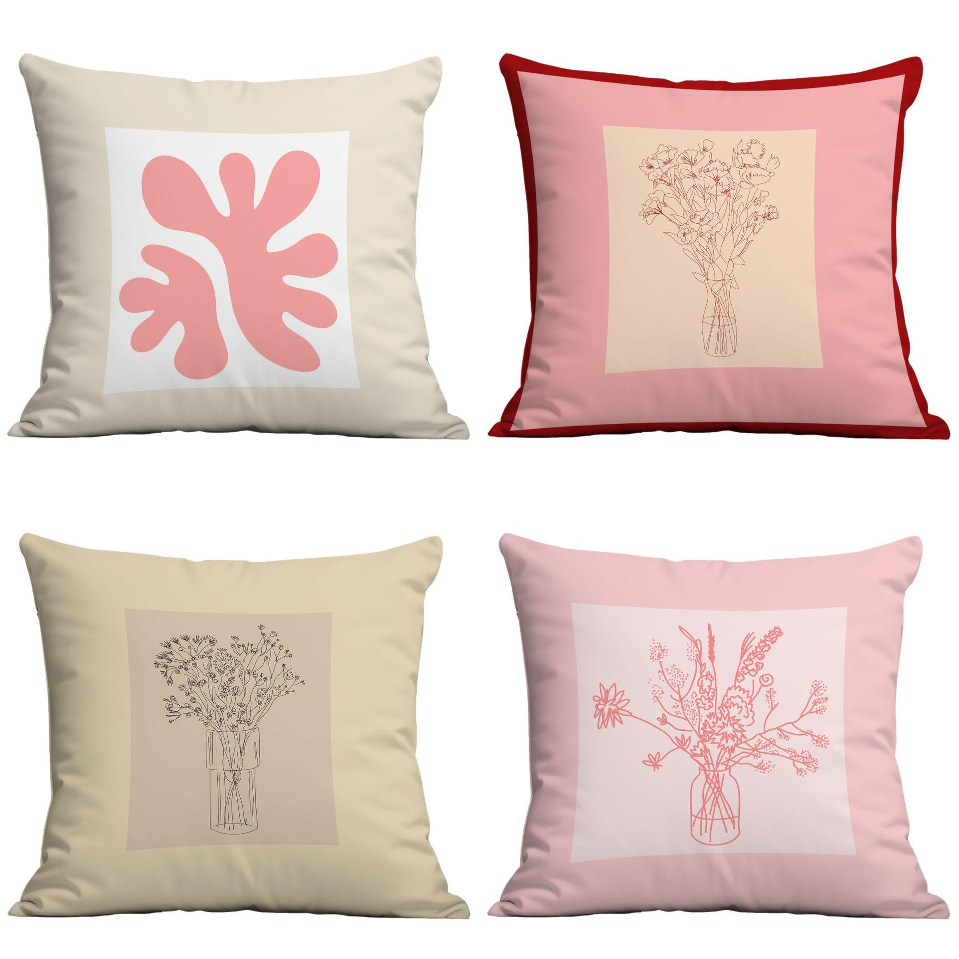 

New Double-sided Floral Abstract Printed Pillowcase Home Living Room Sofa Cushion Pillowcase 45 * 45Cm