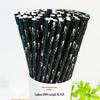 Biodegradable Halloween Paper Straws with Skull and Pumpkin Design