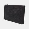 [Pre-Owned] Woven Check Pattern Zip Lambskin Envelope Clutch Small - Very Good #1HAKZH5