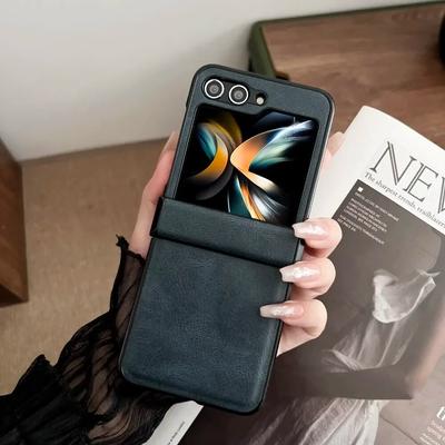 Pro Samsung Galaxy Z Flip 6 5 4 3 Pouzdro Pant All-inclusive Luxusní umělá kůže skládací Ochranný pevný kryt odolný proti nárazům Příslušenství