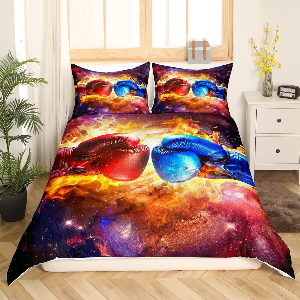 Competitive Sports Boxing Game Three-Piece Quilt Cover Digital Printing Bedding Set Bed Cover