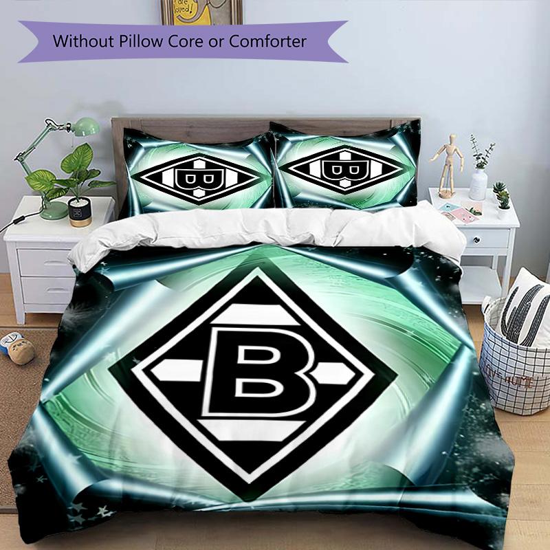 3pcs Borussia Monchengladbach Logo Pattern Bedding Set Duvet Cover Set Includes Duvet Cover &pillowcases,perfect All Season Bedroom Decoration&gift