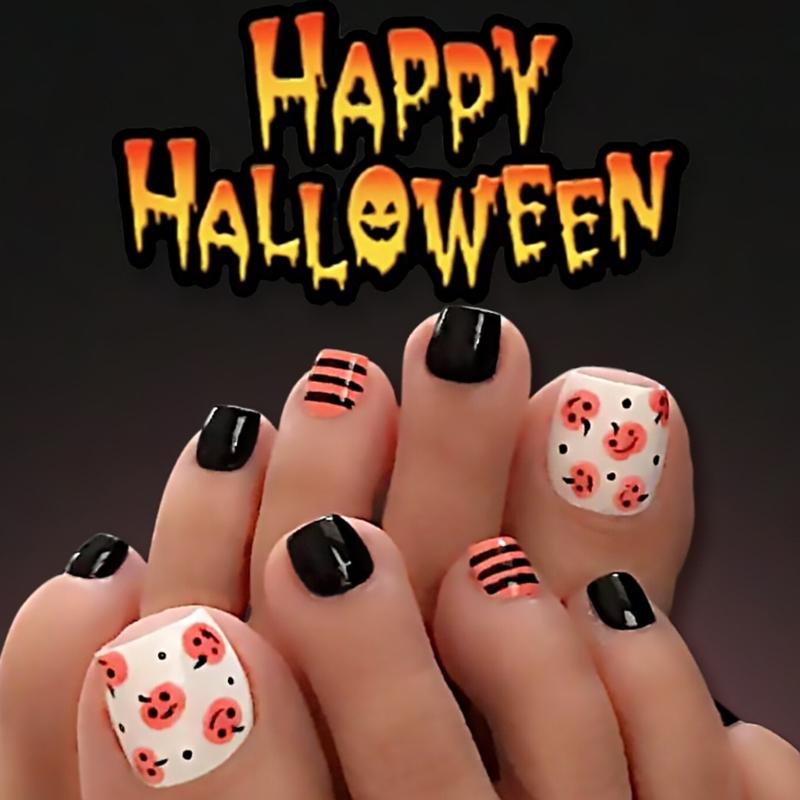48Pcs Autumns Themed Press On Nail Featuring Elegant Floral Patterns Durability Fake Nail Comfortable For Daily Wear