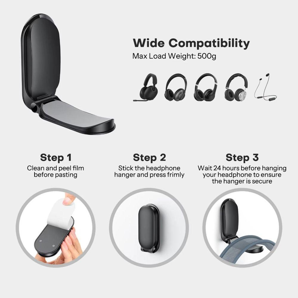 Magnetic Hanging Headset Holder Non-Slip Silicone Pad Gaming Headset Hanger Gaming Room