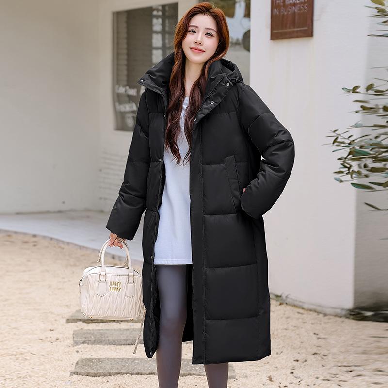 Winter cotton-padded clothes medium and long graphene new down cotton-padded clothes, piled and thickened cold-proof cotton-padded jackets