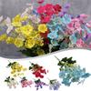 1 Bundle Artificial Flowers Violet Bouquet Outdoor Fake Flowers Plastic Plants Garden Porch Home Wedding Decoration 40Cm 7 Color