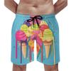 Fashion Funny Food Candy Ice Cream Graphic Printed Kids Beach Shorts 3D Printing For Kids Casual Shorts Boy's and Girl's Shorts