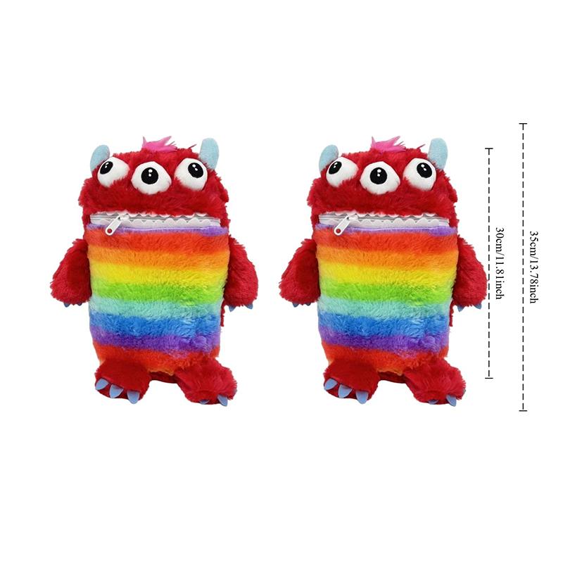 TreasuringU 2025 New Kawaii Colorful Monsters Plush Toys Cartoon Worries Monster Stuffed Dolls Pillow Christmas Birthday Gifts