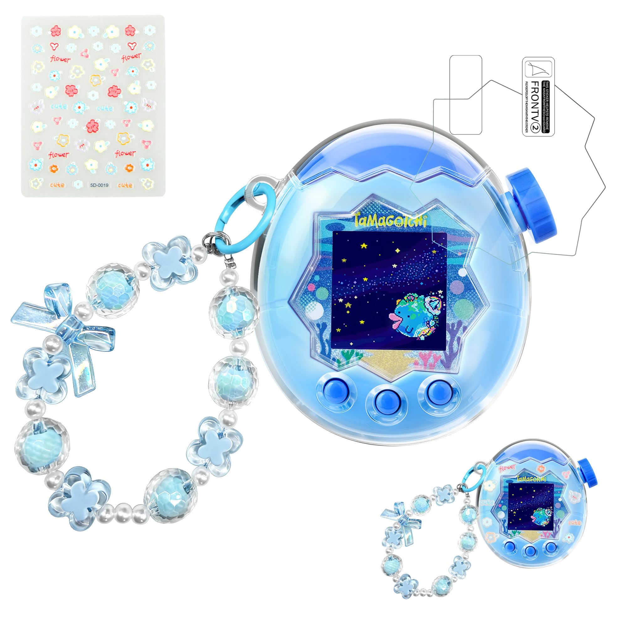 

Seltureone Чохол для захисту Tamagotchi Paradise Підтримує зв язок Чохол Tamagotchi Paradise Матеріал ПК Миле оздоблення ремінцем Tamagotchi