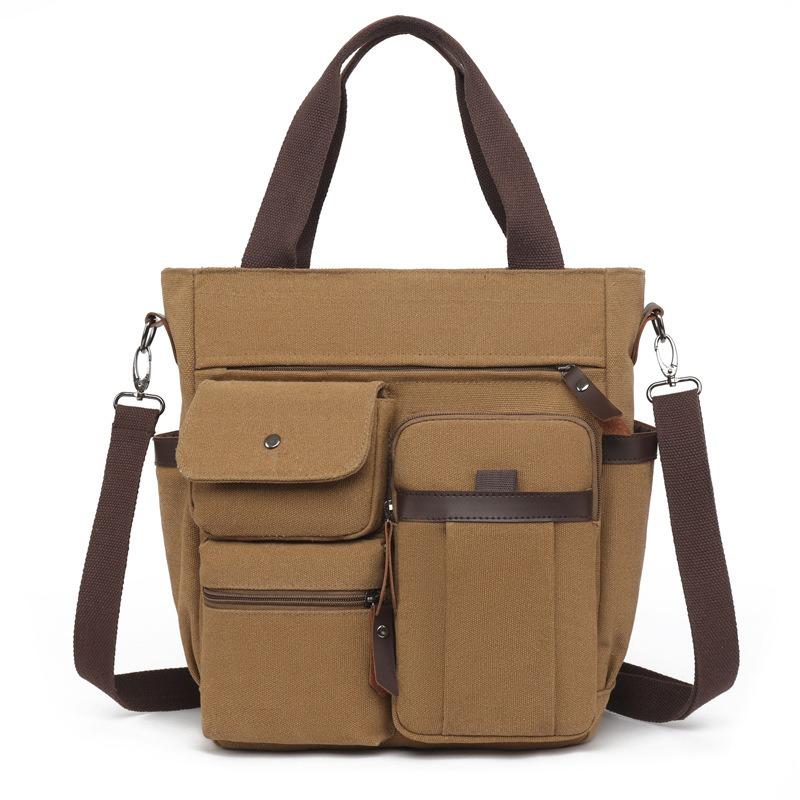 Men's Canvas Shoulder Bag Crossbody Bag Men's Computer Bag Men's Casual Bag