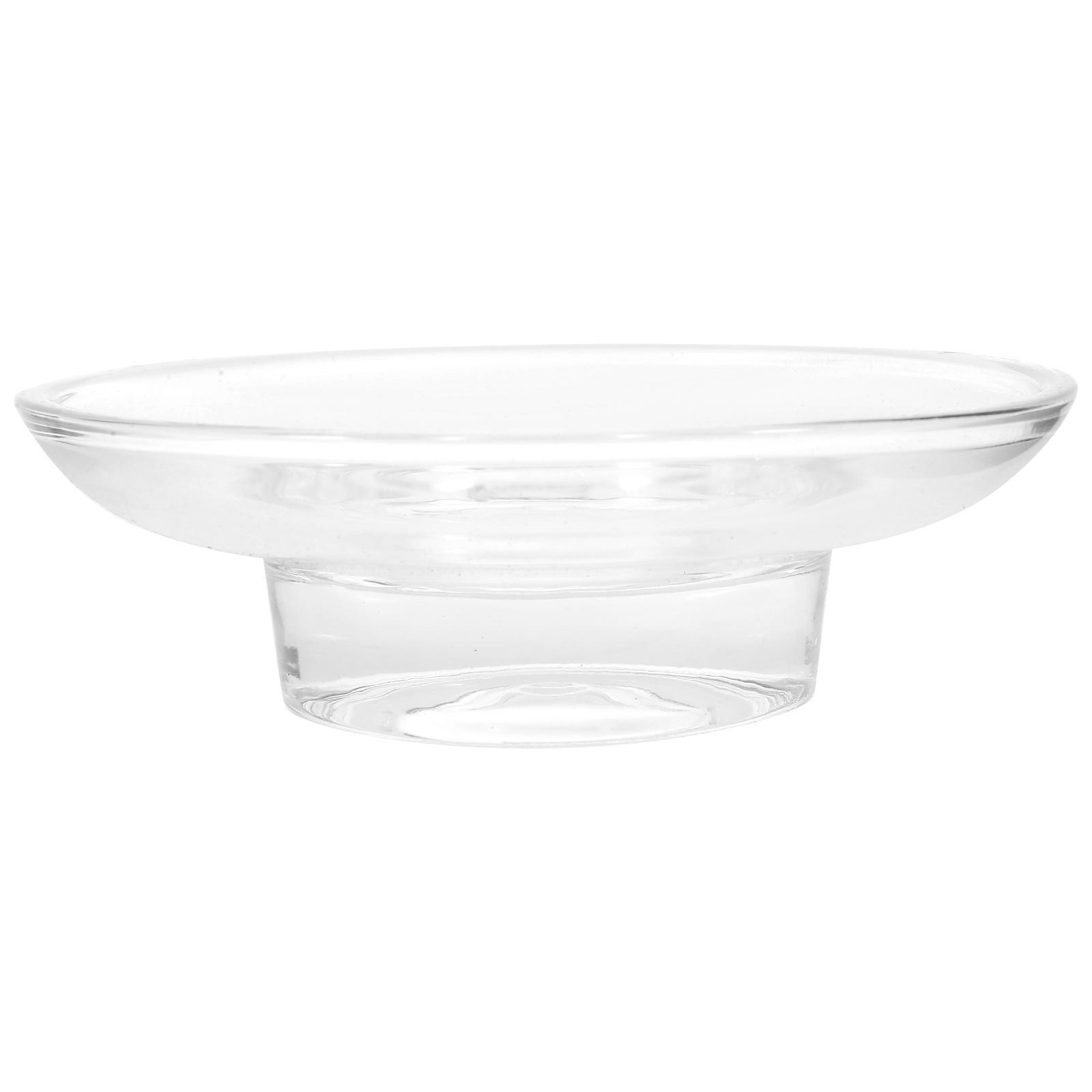 

Transparent Glass Soap Box Round Container Bathroom Storage Case Holder for Shower Home el Use Portable Non Design High