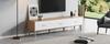 TV Low Panel Vintage, Wood TV Cabinet TV Table - Living Room Bedroom, Light Wood, Vintage Grain White Door Panel, 150*35*39cm