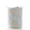 Nordic Cartoon Horse Cotton Linen Laundry Basket - Large Folding, Waterproof Storage for Clothes and Toys