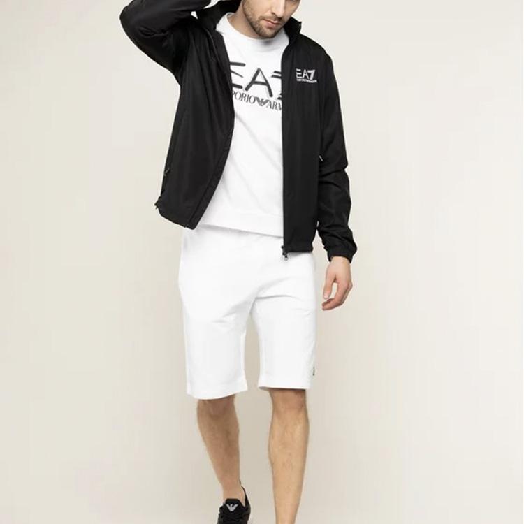 Emporio Armani Logo Letter Print Pullover Long Sleeve Sweatshirt Men sweatshirt White 3HPM60-PJ05Z-1100