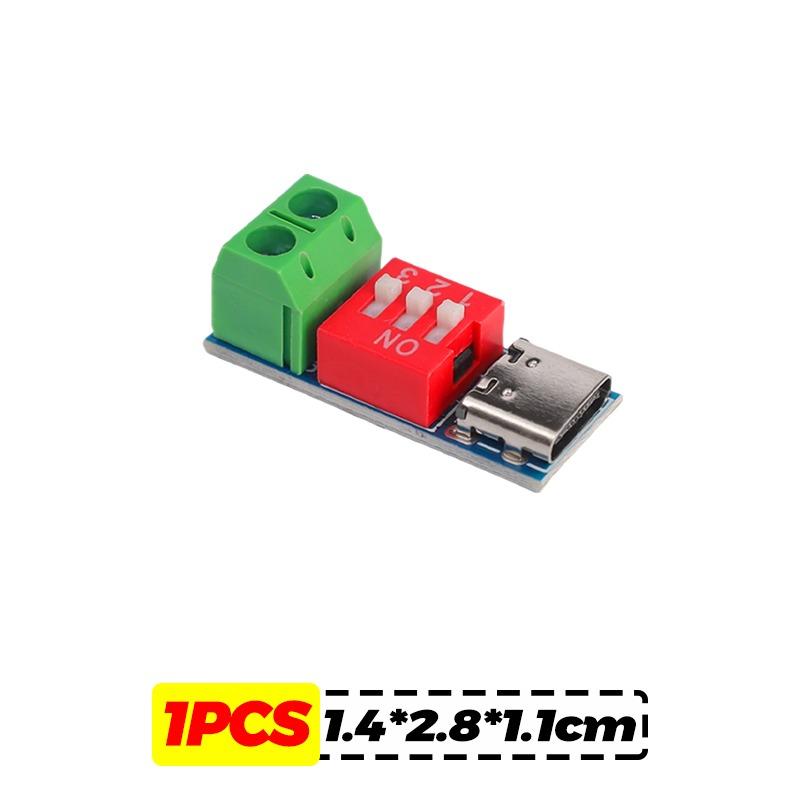 Typ-C PD QC Trigger 5V~20V Wählschalter Einstellung DC Spannungs-Stromversorgungsmodul Wählschalter Spannung Schnelllade-Täuschungsmodul