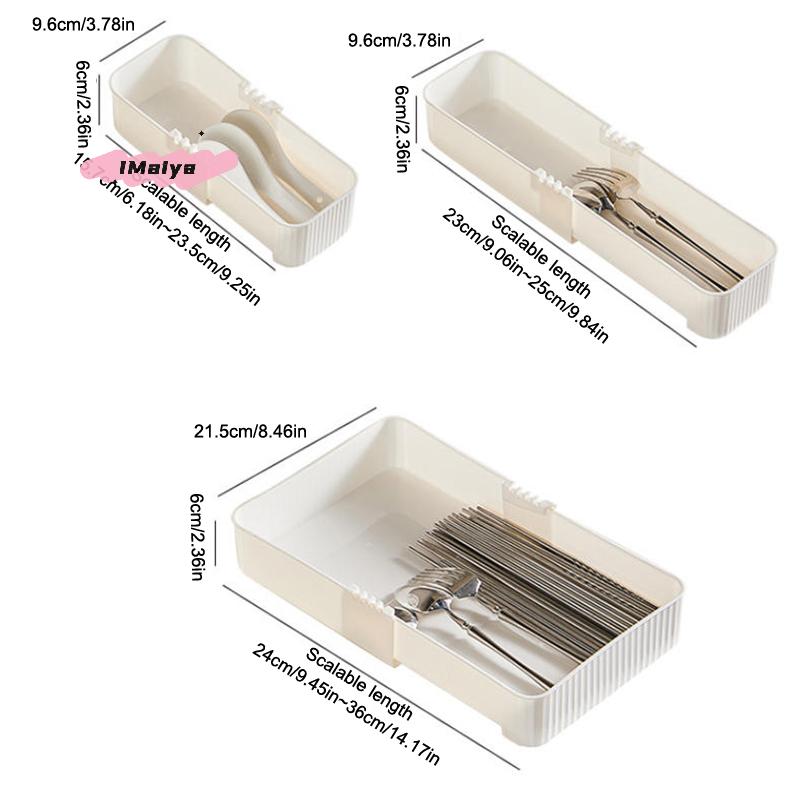 M-Expandable Drawer Organizer And Storage Bins Plastic Divider Box For Kitchen Flatware Makeup Tray Bathroom Office Holder