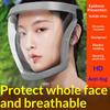 1/2Pcs Full Face Protective Mask High Transparency Waterproof Anti Fog Dust Oil Fume Proof for Adults Cooking Spray Polished