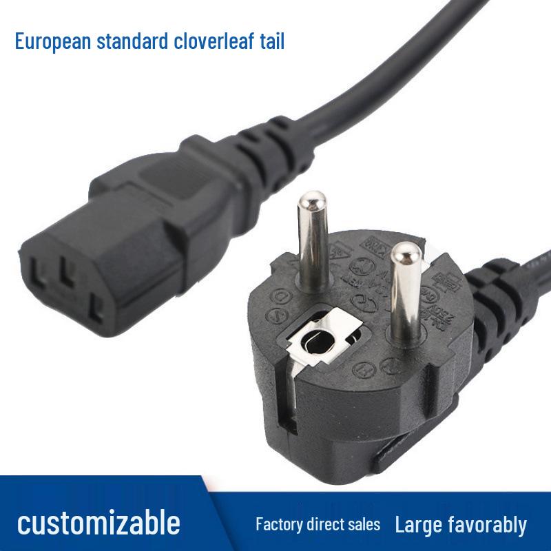 Europäisches C13 AC Stromkabel, 3-poliges VDE-zertifiziertes 3-adriges Adapterkabel
