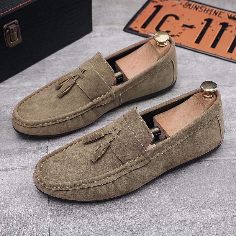 Doudou shoes summer new matte suede lazy small leather shoes loafer driving shoes