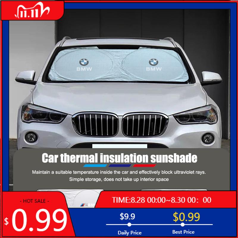 BABC1 Car Front Windshield Folding Sun Visor UV Protection Cover For BMW Performance F25 F26 F15 F16 E90 E91 E92 E60 E84 G22 G32 F13 F