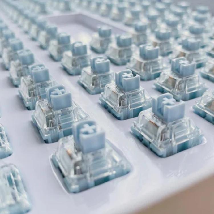 Interruttori TTC Silent Bluish White Doppiamente Placcati in Oro per Tastiera Meccanica da Gioco