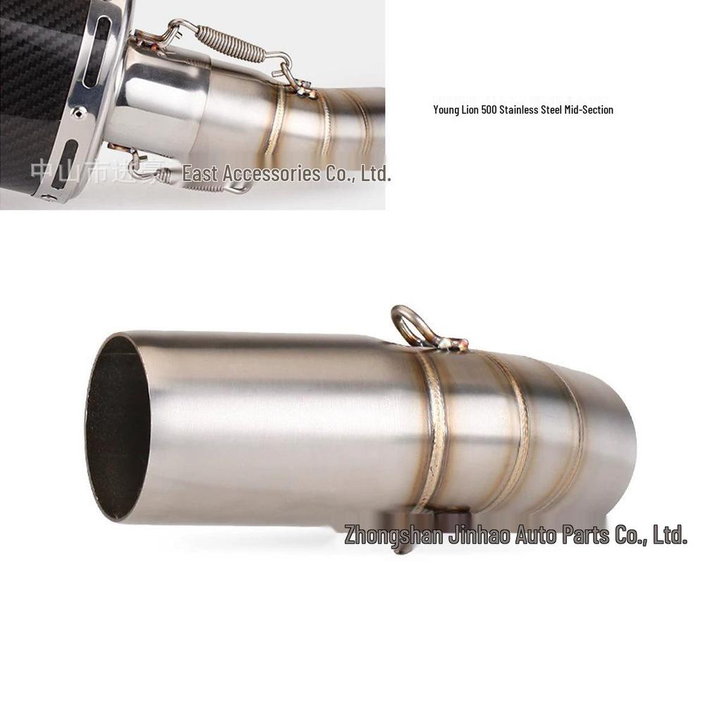 Benelli Leoncino 500 Stainless Steel Modified Mid-Pipe for Motorcycle Exhaust Enhancement
