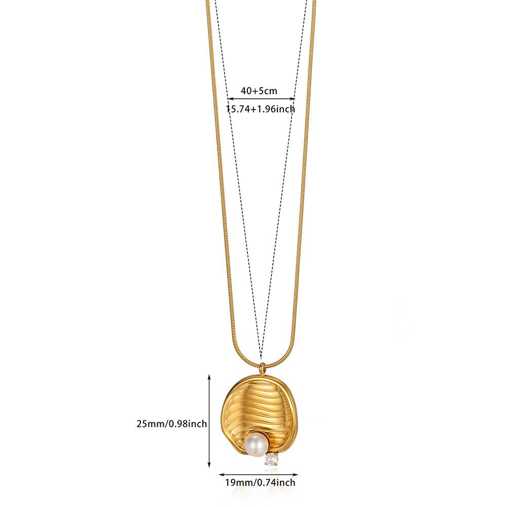 European & American Fashion Stainless Steel Women's Necklace - Trendy Luxury Clavicle Chain for Daily Wear