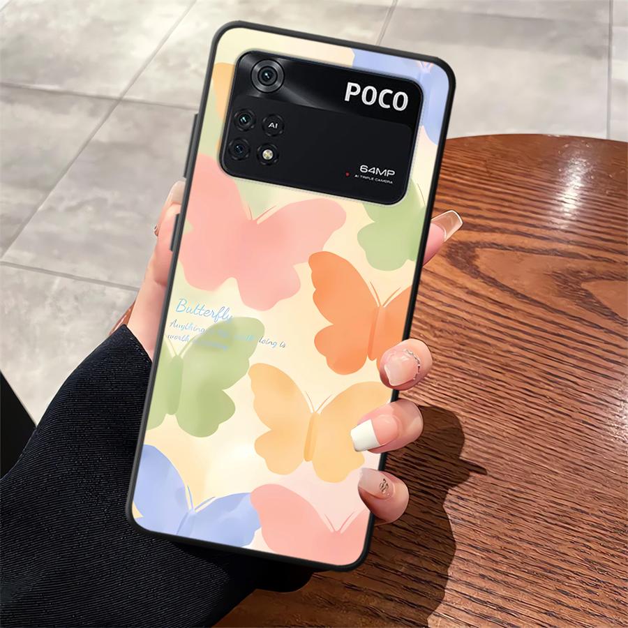 Cartoon Butterfly Case for Xiaomi Poco F8 M5 C61 C50 F1 X3 X4 X5 X7 Pro C75 F3 M3 M4 M7 C71 Funda Phone Cover