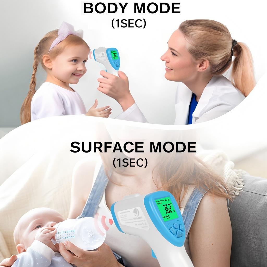 Digital Infrared Forehead Thermometer, Non-Contact Medical Fever Detector for Baby Adults Home & Outdoor