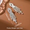 2PC women's fashionable rhinestone tassel earrings and Zircon are suitable for dates, parties, festivals, and gifts