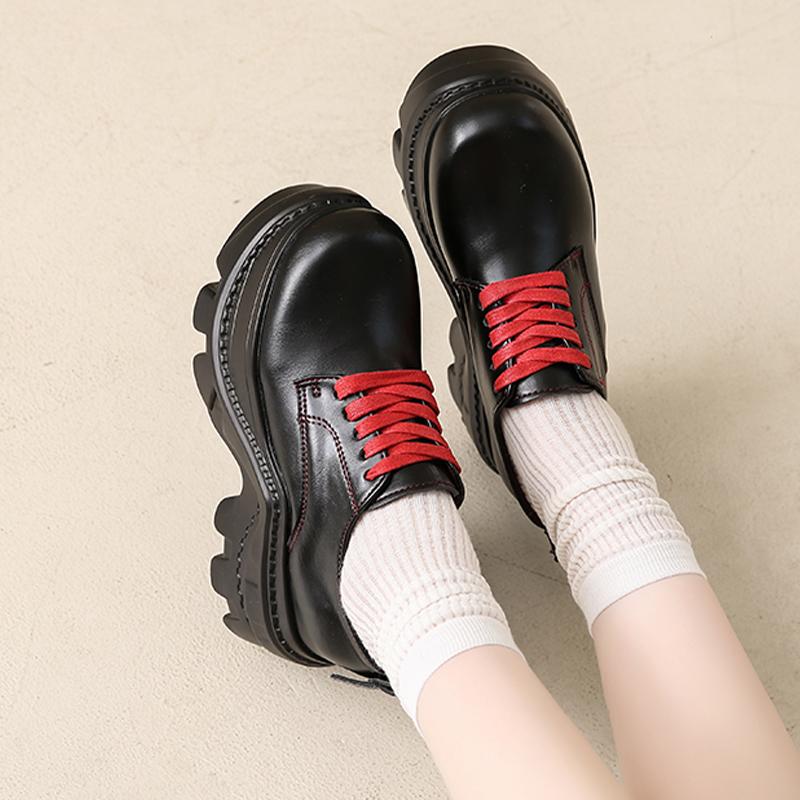 Modne Damskie Buty Sportowe na Wysokim Obcasie z Platformą Designerskie Sneakersy Casualowe Damskie Buty Mary Jance 2025 Jesień Moda Nowe Chaussure Femme