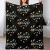 Heartstopper Heart of Leaves Black Background Throw Blanket Fade Resistant Durable Throw Blanket