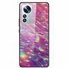 Luxus Hülle für Xiaomi 12T Pro Blumen Gehärtetes Glas Hülle für Xiaomi 12T TPU Stoßfänger Xiaomi 12 T Harte Schwarze Hülle Bunte Capa