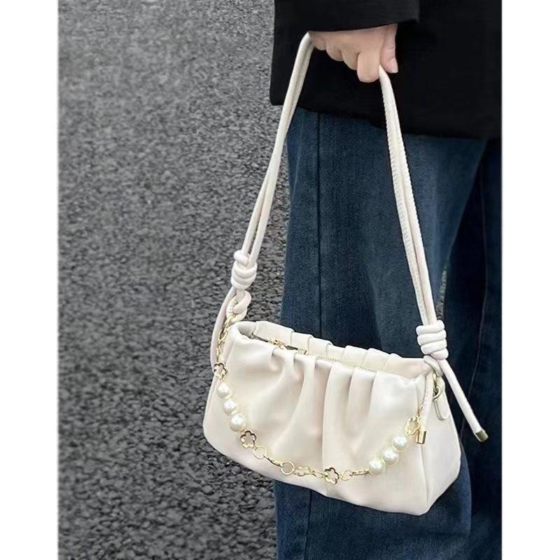 Summer Pleated Cloud Bag Women'S Fashion Underarm Bag Niche Texture Versatile Messenger Bag